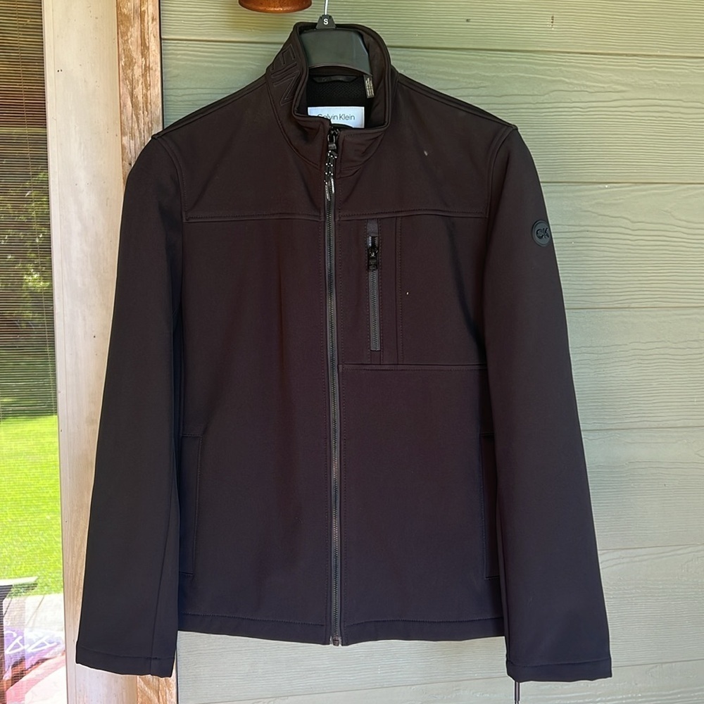Calvin Klein Water Resistant Soft Shell Full Zip Jacket